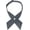 Gray, variant on Men & Women Adjustable Criss-Cross Bowtie School Uniform Pre Tied Bow Tie Cross Neck Tie