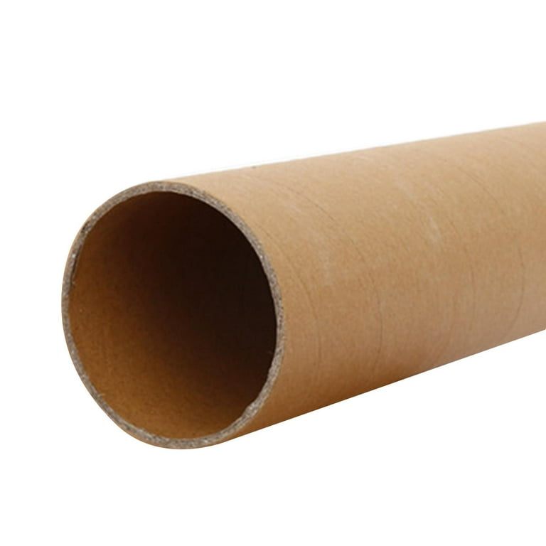 Portable Mailing Tubes with Caps Tube Parcel Kraft Round Kraft Poster Tube for Packaging Storage Container Shipping, 30cm, Men's, Size: 30 cm, Brown