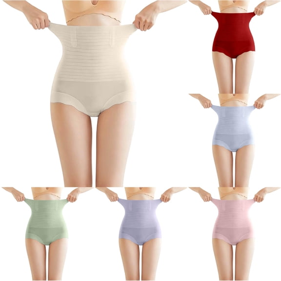 High Waist Lifting Shapewear Panties Seamless Control Sculpting Underwear Satin Thong Lot XXXL