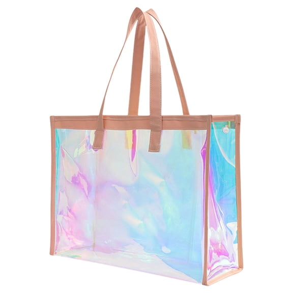 Delicate Large Beach Bag Rainbow Clear Shoulder Bags Casual Handbag Gym Bag for Clothes and Accessories