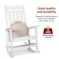 thumbnail image 4 of Outdoor Patio Rocking Chair, White Garden Porch Rocker, Weather Resistant Finish, 4 of 7