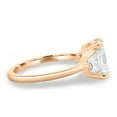 thumbnail image 5 of ESTE ORIGIN 4Ct Radiant Cut Moissanite Trilogy Ring with Trapezoid Accents in 10K Rose Gold for Women, 5 of 8
