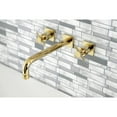 thumbnail image 2 of Kingston Brass KS6022DX Concord Two-Handle Wall Mount Roman Tub Faucet, Polished Brass, 2 of 7