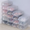 thumbnail image 4 of Plastic Shoes Storage Box Thickened Anti-dust Box Large Transparent Shoe Box for Men and Women (White), 4 of 7