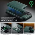 thumbnail image 4 of Allytechgroup 2 In 1 Wallet Case for Apple iPhone 16, Compatible with Mag-safe Detachable 7 Cards Holder RFID Blocking Shockproof Premium PU Leather Phone Case Cover for Women Men, Green, 4 of 10