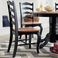 thumbnail image 3 of French Countryside Black Dining Chair Pair, 3 of 7
