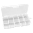 thumbnail image 1 of Jewelry Organizer Plastic Jewelry Box(10 Grids) with Movable Dividers Earring Storage Containers Plastic Adjustable Jewelry Storage Box Beads Holder Case Organizer, 1 of 6