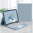 thumbnail image 2 of Étui Clavier Tactile pour iPad Pro 12.9 6e 5e 4e 3e Génération 2022 avec Souris Bluetooth Touches Rondes Mignonnes Clavier Coloré Pavé Tactile Pavé Tactile Détachable, 2 of 7