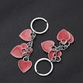 thumbnail image 3 of 2pcs Heart Keychains Creative Key Rings Four Love Heart Pendant Zinc Alloy Key Holder Craft Ornaments for Car Key Bag D, 3 of 8