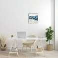 thumbnail image 2 of Busy Beach Tide Wave Abstraction Blue Movement Abstract Framed Art Print Wall Art, 17x17, 2 of 7