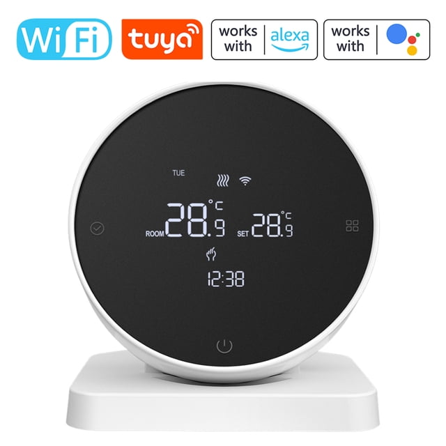 Tuya Wifi pantalla Digital controlador de temperatura inteligente RF433 termostato multifuncional de caldera de agua/Gas temperatura de pantalla táctil