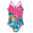 thumbnail image 4 of Traje de baño de una pieza para niñas adolescentes de verano 2024, traje de baño para niñas con estampado de volantes, conjuntos de bikini para niños, traje de baño de playa para niños, conjunto de ba, 4 of 5