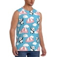 thumbnail image 2 of Uemuo Panda Flying in the Sky Pattern Men's Sleeveless T-Shirt,Muscle Athletic Tank Top, Moisture-wicking Quick-dry Breathable Classic Tee Top for Gym Run Outdoor Sports-XX-Large, 2 of 8