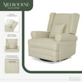 thumbnail image 4 of Evolur Melbourne Wing Back Swivel Glider I Nursery Glider I Durable Soft Fabric I Bonus Pillow In Shell, 4 of 9