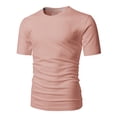 thumbnail image 1 of H2H Mens Basic Fashion Crew-neck T-sihrt CORALPINK US L/ASIA XL (CMTTS0198), 1 of 6