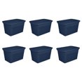 thumbnail image 2 of 6028026 STORAGE TOTE BLU 30GAL Sterilite 17.125 in. H X 20.25 in. W X 30.5 in. D Stackable Storage Tote (Pack of 1), 2 of 5