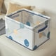 thumbnail image 5 of Cesta de almacenamiento con estructura de acero • Organizador plegable de 40x30x20cm • Caja de libros y aperitivos de sobremesa • Almacenamiento de cocina en casa de malla transparente de PVC, 5 of 6