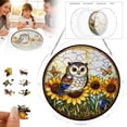 thumbnail image 6 of Anhility Acrylic Stained Glass Suncatcher Puzzle, 7.48" Animals Window Hanging Decor, Sunflower & Butterfly Panel for Cat Lovers, Kitchen, 6 of 6
