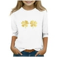 thumbnail image 1 of Blusas y camisas de manga larga y cuello redondo para niños con estampado del Día de San Patricio, manga 3/4/cuello redondo tres cuartos, parte inferior y superior para niños, parte superior de poliés, 1 of 4