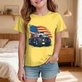 thumbnail image 2 of WUANDIXFA Toddler American Flag Shirts 4th of July T-Shirts Boys Girls Cotton Patriotic Tops Tee Kids Independence Day Clothes (Yellow, 3-4 Years), 2 of 5