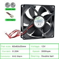 thumbnail image 4 of ACP9225 9cm 92mm fan 92x92x25mm 9025 DC5V 12V 24V 2pin Cooling fan for chassis power inverter, 4 of 7