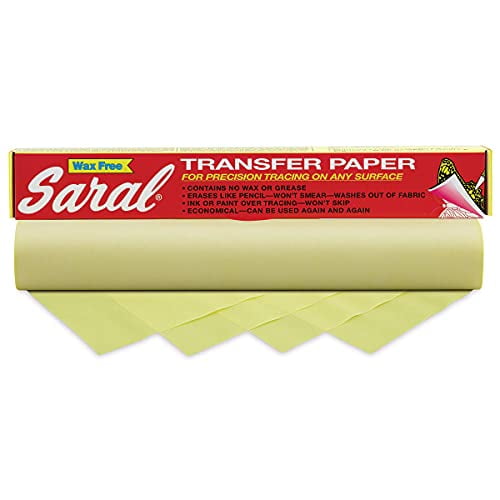 Yellow SARAL Wax-Free Transfer (Tracing) Paper for Precision Tracing on Any Surface-12 inches x 12 Foot roll