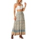 thumbnail image 2 of Faldas Boho para Mujeres INSPIRE CHIC con Estampado Floral, Primavera Verano, Cintura Elástica, Faldas Maxi Casuales XL Beige, 2 of 6