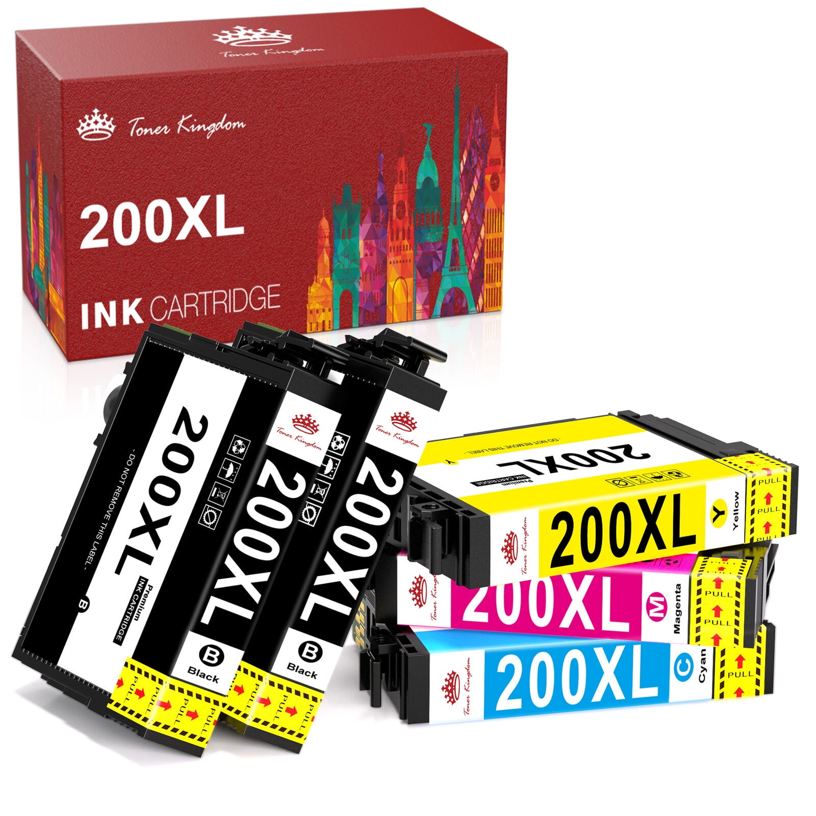 Toner Kingdom Ink Replacement for Epson 200XL 200 XL Ink cartridges to