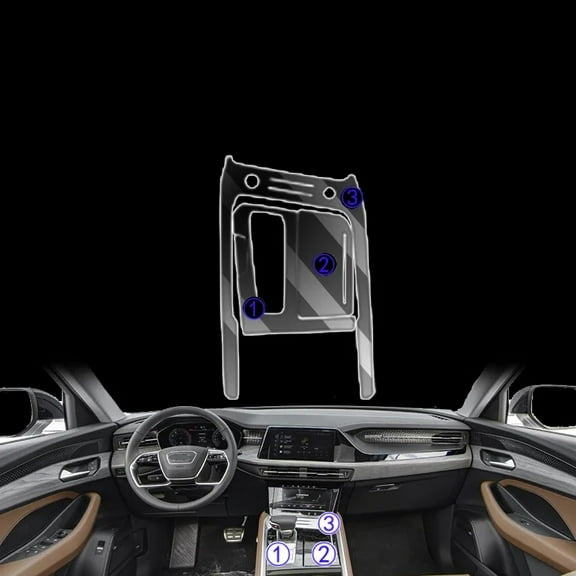 Tpu Transparent Film for Audi Q6 Car Interior Sticker Center Console Gear Dashboard Navigation Screen Door Panel Car Accessories.