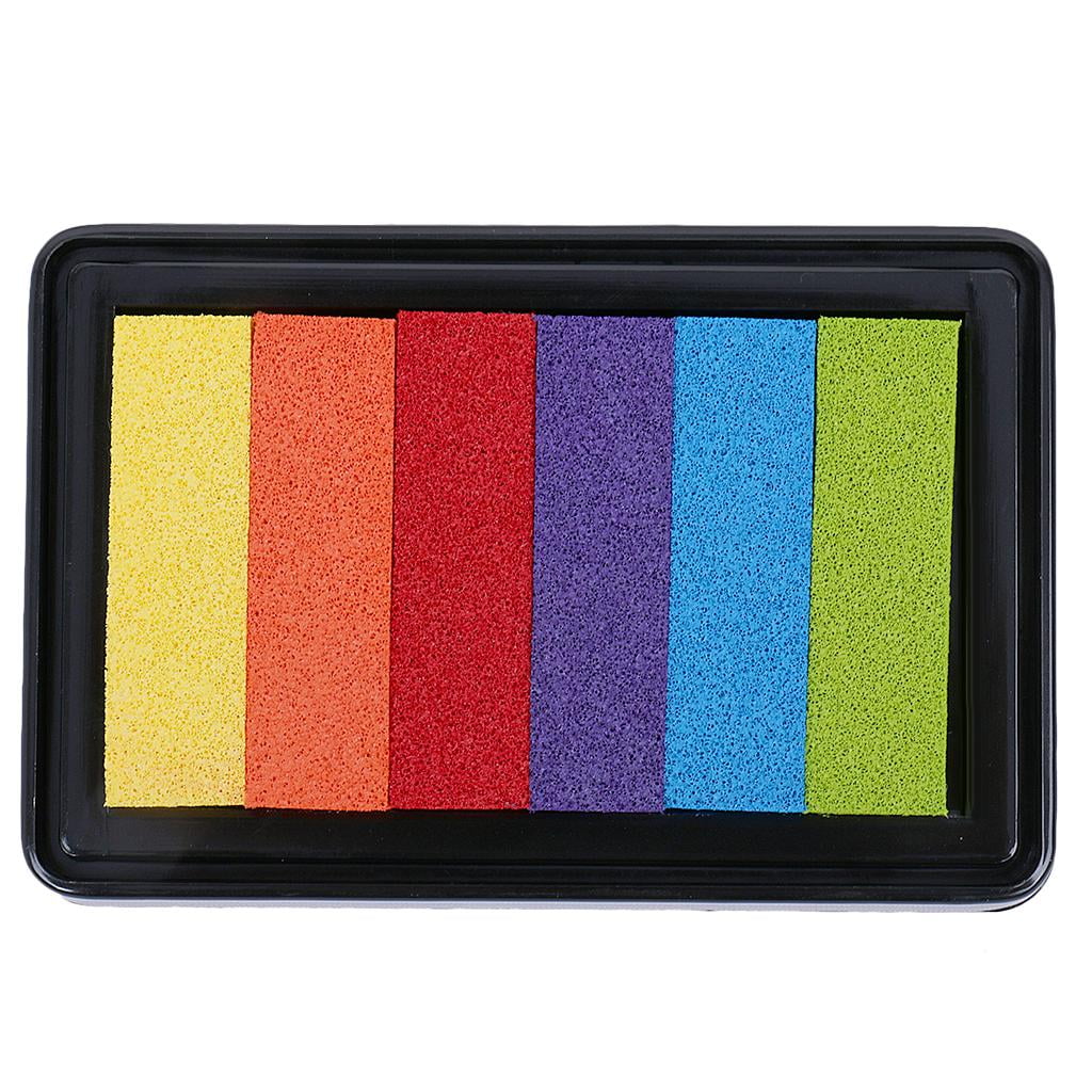 perfeclan 5xInk Pad Korea Stationery DIY Craft for Paper Wood Colorful Rainbow 5 5 Pcs