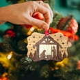 thumbnail image 5 of The Birth of Jesus Blessing Wooden Nativity Scene Ornament, 5 of 6