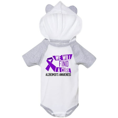 

Inktastic We Will Find a Cure- Alzheimers Awareness Gift Baby Boy or Baby Girl Bodysuit