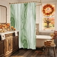 thumbnail image 5 of Green Marble Shower Curtain, Waterproof Shower Curtains for Bathroom, Modern Abstract Luxury Fluid Artwork Washable Fabric Bathtub Curtain Set Bath Decor with 12 Hooks Standard 72"x72", 5 of 8