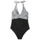 thumbnail image 5 of WILLBEST Traje de Baño Para Mujer, Traje de Baño de Una Pieza Con Estampado de Color, Sin Espalda, Con Tirantes Para El Cuello, Traje de Baño Para Mujer, 5 of 7