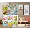 thumbnail image 2 of 3 Panel Reversible Easter Spring Art Room Divider Screen, 2 of 5
