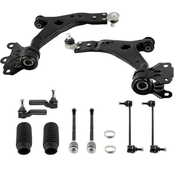 maXpeedingrods 10Pc Front Suspension Kit for Ford Escape 2013-2018, 2 Lower Control Arms 2 Sway Bar End Links 4 Inner Outer Tie Rod Ends 2 Rack Pinion Boots
