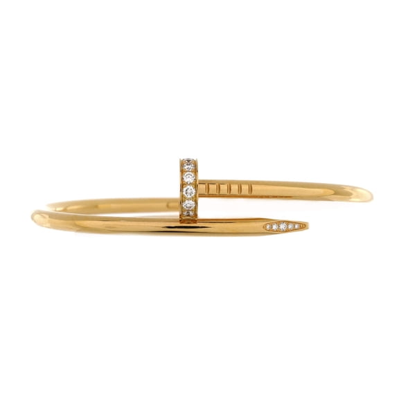 Pre-Owned Cartier Juste un Clou Bracelet 18K Yellow Gold with Diamonds Classic By Rebag