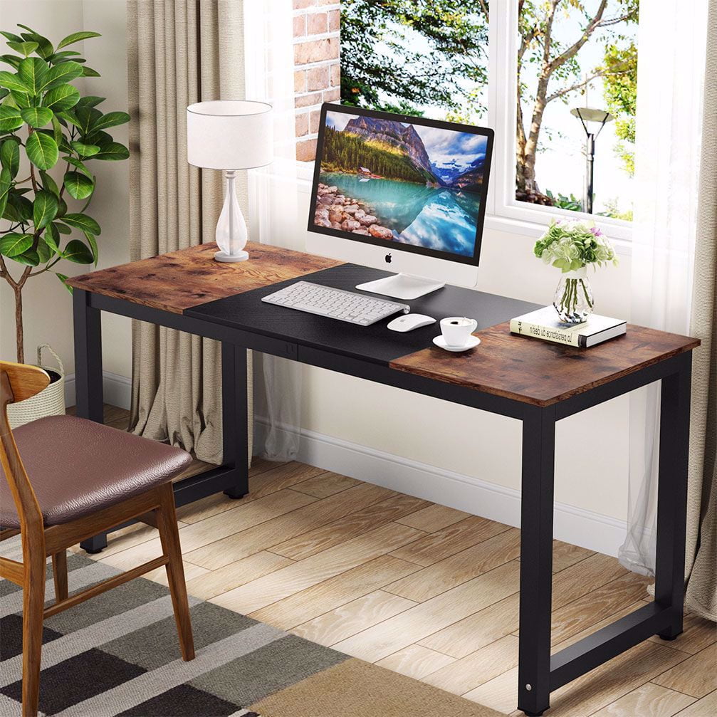 Tribesigns 55 Simple Sturdy Computer Desk, Large Modern Small Desk Home