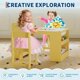 thumbnail image 5 of Conjunto de Mesa y 2 Sillas – Escritorio de Madera Multifuncional – Estantes de Gran Capacidad – Dibujo, Manualidades y Actividades Creativas – Hogar, Estudio, Guardería o Sala de Juegos – Infantil, 5 of 7