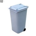 thumbnail image 7 of UDIYO Mini Wheelie Trash Can Storage Bin Desktop Organizer Pen Pencil Cup Creative, 7 of 7
