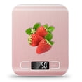 thumbnail image 1 of Balanza digital de cocina SOYOK 5 kg de acero inoxidable rosa, 1 of 7