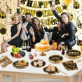 thumbnail image 6 of 80PCS New Years Dinnerware Set Serve 20 Guests, 2026 Happy New Years Eve Plates, Gold and Black New Years Plates Napkins and Forks, 2026 New Years Eve Party Supplies, 6 of 7