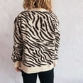 thumbnail image 5 of ZHYou Women's Round Neck Long Sleeve Printed Sweater Zipper Cardigan Jacket, 5 of 5