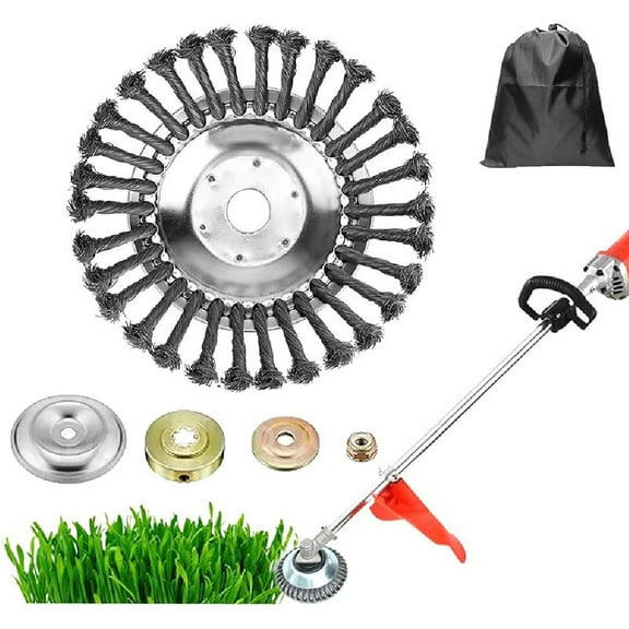 Indestructible Trimmer, 6/8/10 Inch Indestructible Trimmer Head, Indestructible Weed Trimmer, with Universal Adapter Kits, Weed Eater Head for Moss Grass Rust Removal