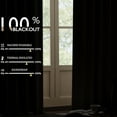 thumbnail image 2 of Black Out Curtains 102 Inch Length for Bedroom Living Room Thermal Insulated Blackout Curtain with Rod Room Darkening Natural Linen Drapes for Patio Sliding Door Drape, 2 of 15