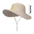 thumbnail image 2 of Men's Summer UV Protection Sun Hat, Breathable Outdoor Wide Brim Travel Cap, Lightweight Foldable Sunblock Hat for Fishing and Hiking Black, 2 of 2