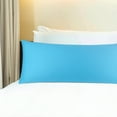 thumbnail image 2 of PiccoCasa Body Pillowcase 300 Thread Count Egyptian Cotton Pillowcase Queen Blue, 2 of 10