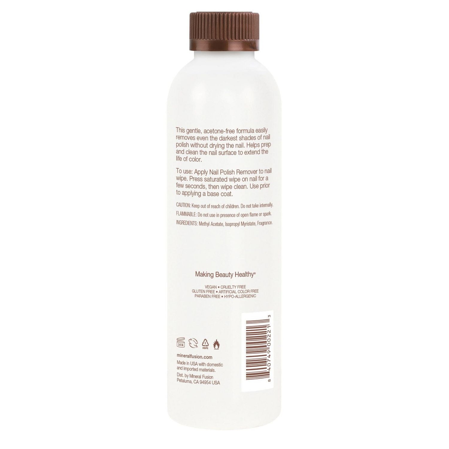 Mineral Fusion Dissolvant pour Vernis à Ongles