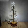 thumbnail image 2 of KEINXS Christmas Tree Crystal Lamp  Crystal Spiral Christmas Tree with Glittering Star  13 Inch Gold Christmas Tree Light with Metal Stand, 2 of 8
