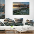 thumbnail image 4 of Designart Beautiful Sunrise at Vancouver Downtown - Seashore Throw Pillow - 12x20, 4 of 5